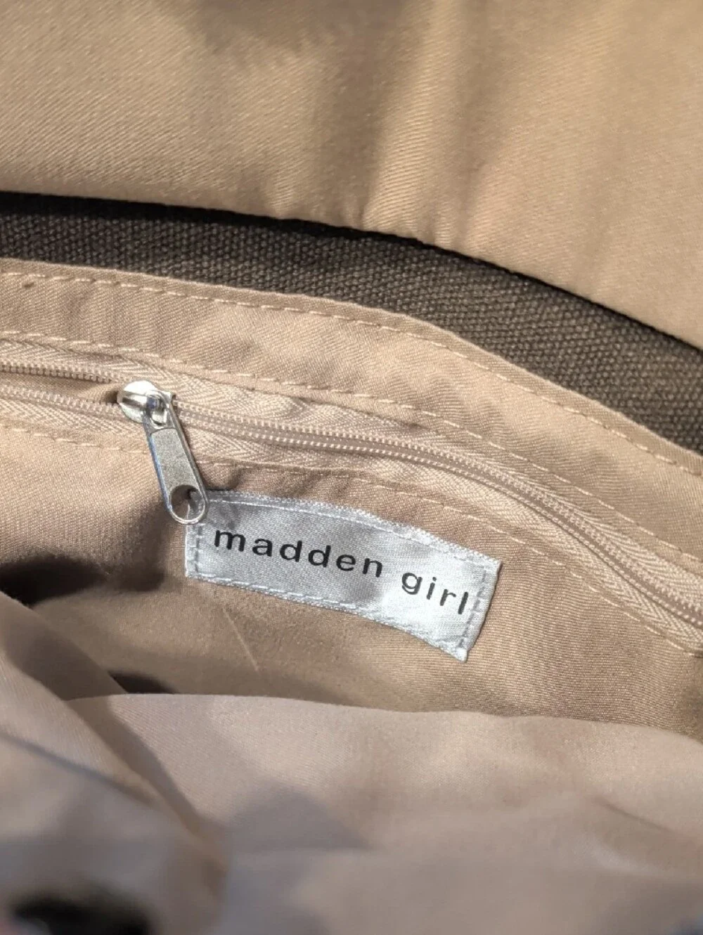 Madden Girl Embroidered Dachshund Canvas Crossbody Tote